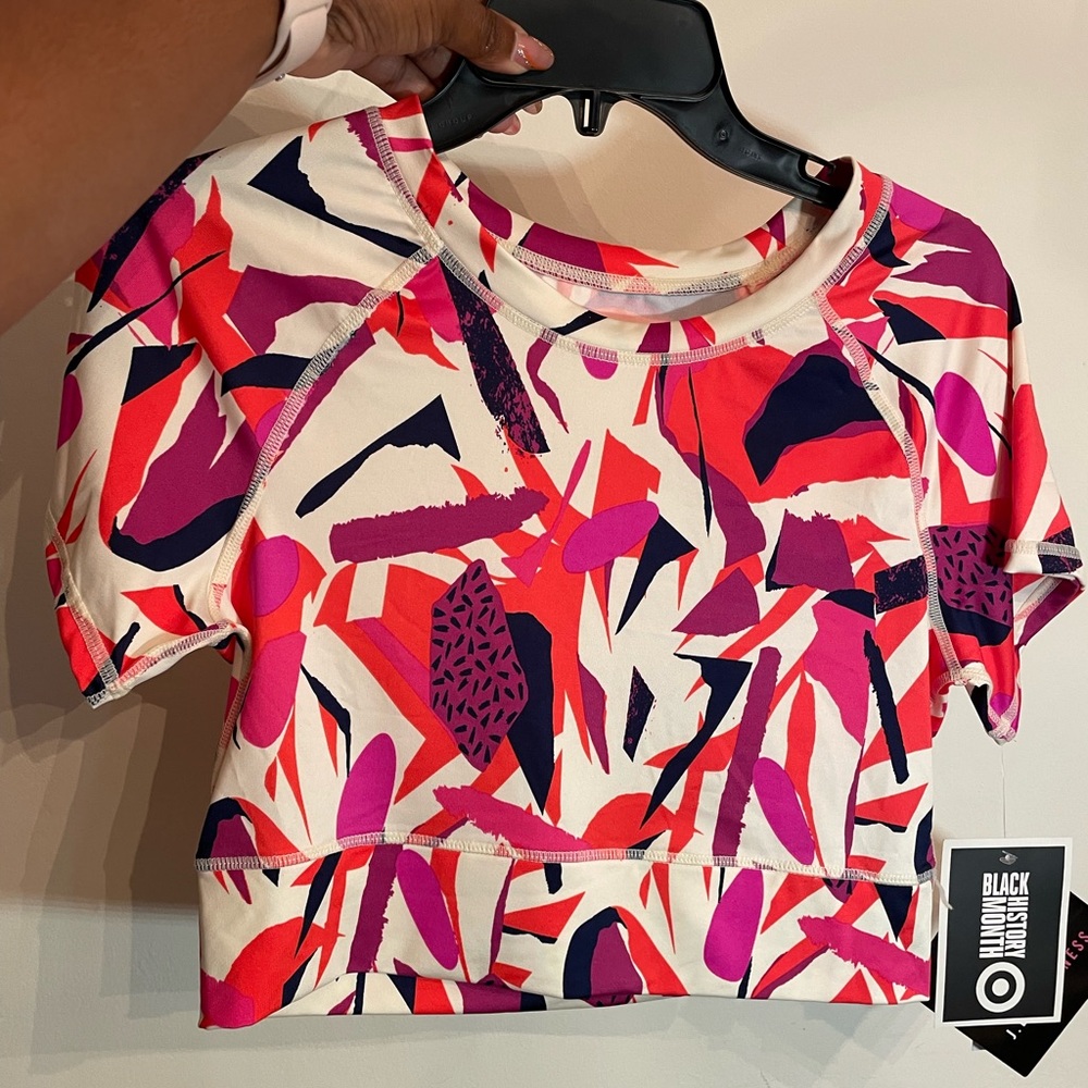 J.Dow Fitness Geometric Crop Top